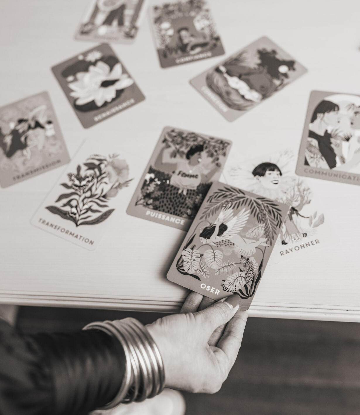 Jeu photolangage entrepreneur formation IMPACTE, méthode de formation pour formateurs et entrepreneurs, créée par Noémie Pugnat, coach et formatrice en Drôme, France